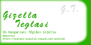 gizella teglasi business card