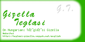gizella teglasi business card